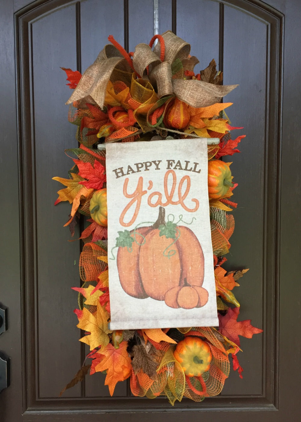 Happy Fall Y'all Swag Wreath Tutorial 2017