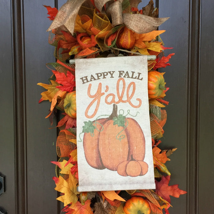 Happy Fall Y'all Swag Wreath Tutorial 2017