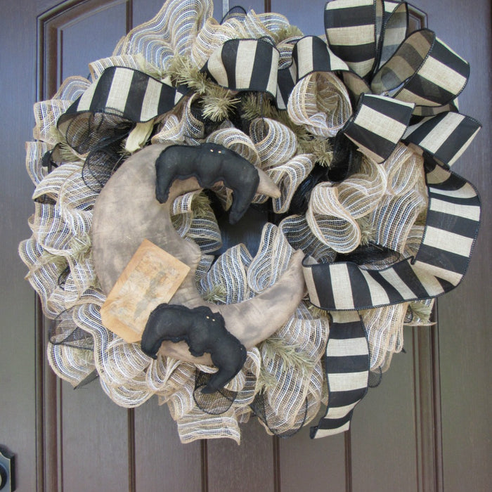 2017 Primitive Halloween Wreath Tutorial