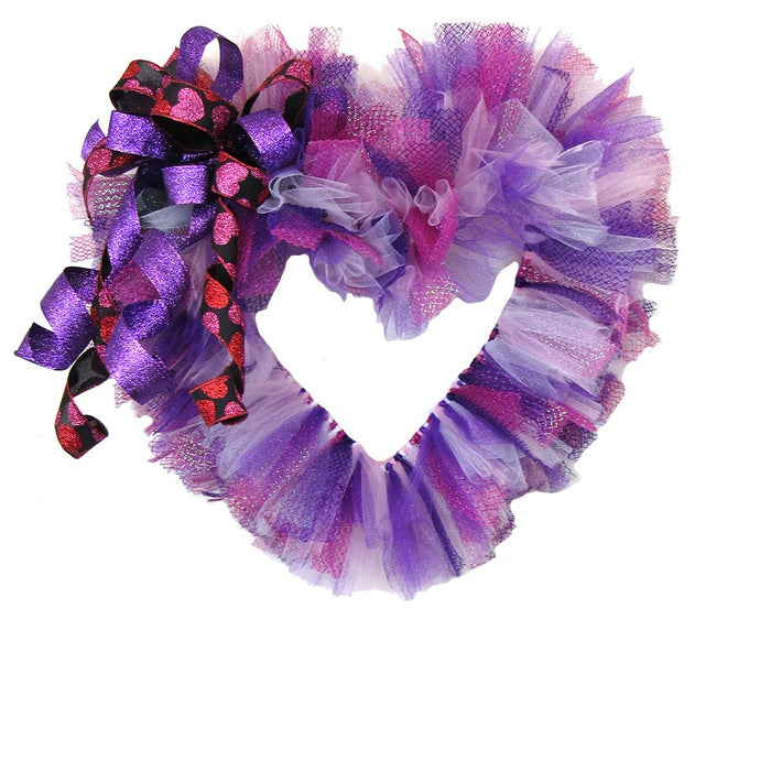 Pink Purple Valentine Wreath