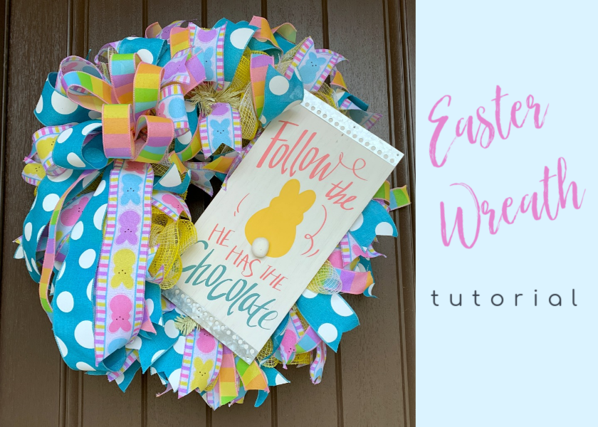 Easter Wreath Tutorial Fabric Mesh