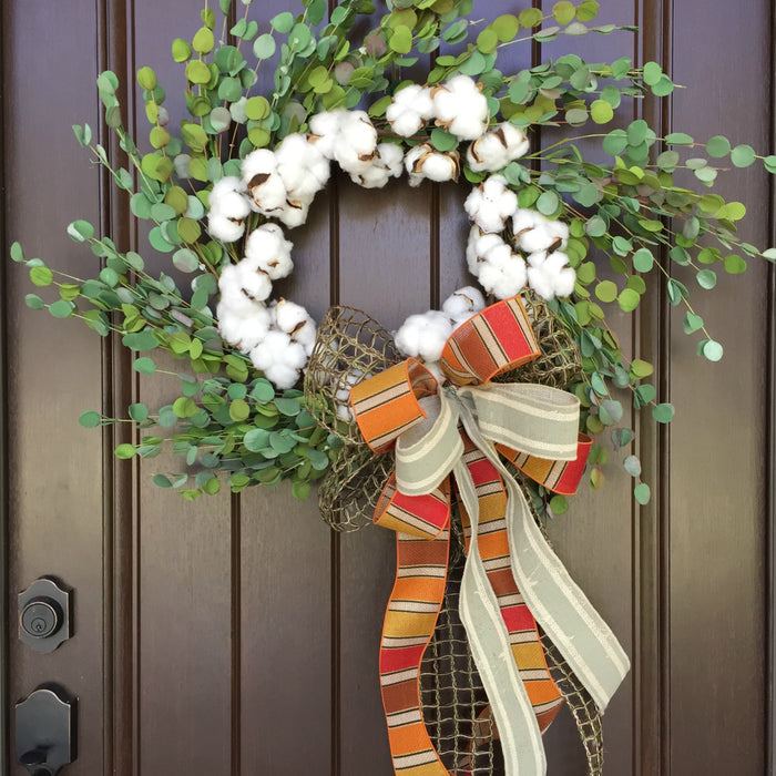 2017 Eucalyptus & Cotton Wreath Tutorial