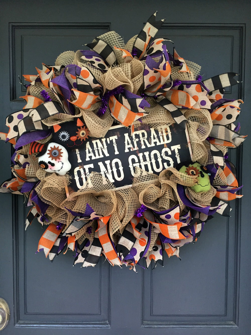 I Ain't Afraid of No Ghost Wreath Tutorial