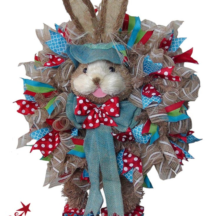 DIY Large Bunny with Legs Wreath