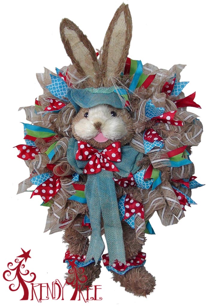 DIY Large Bunny with Legs Wreath