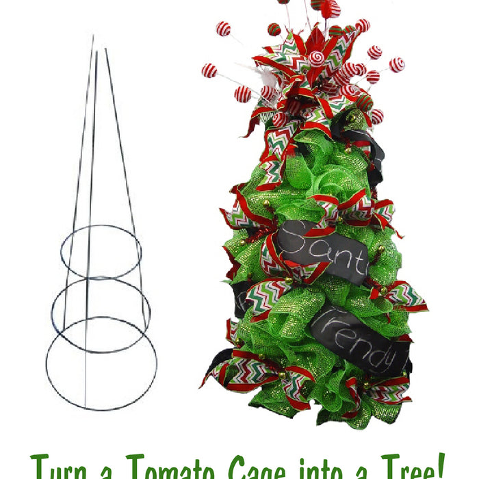 Turn a Tomato Cage into a Christmas Tree!