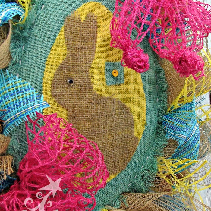 DIY Burlap Easter Wreath