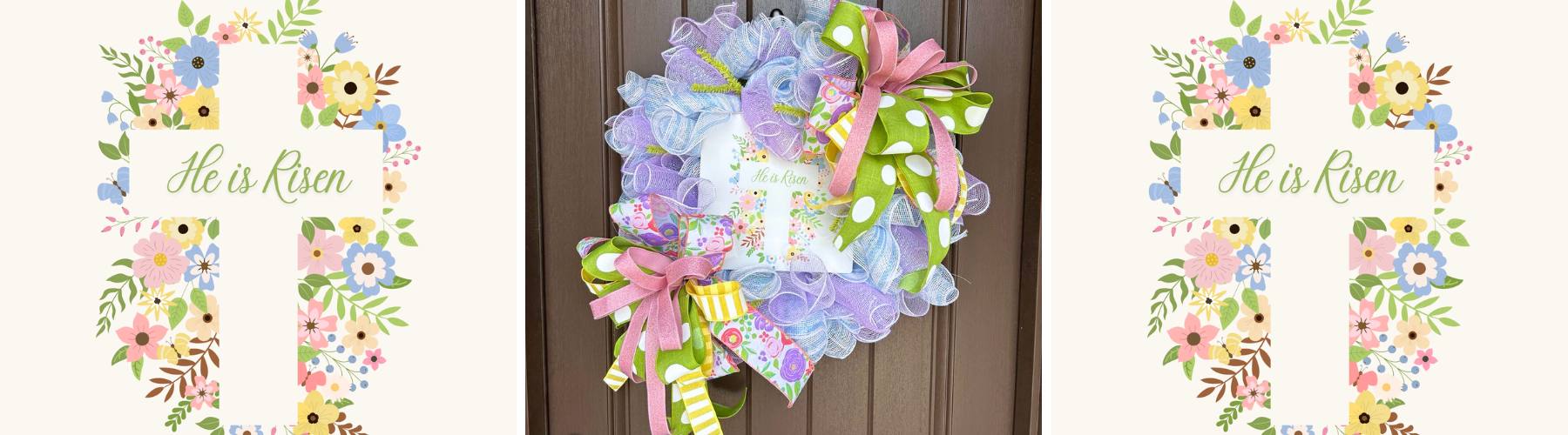 easter wreath tutorial using deco mesh