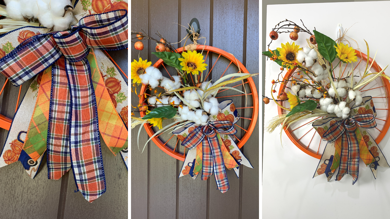 Fall Bicycle Wheel Wreath