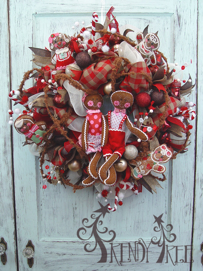 Gingerbread Christmas Wreath Tutorial