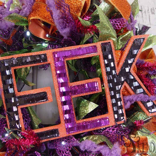 Halloween Ribbon Wreath Tutorial