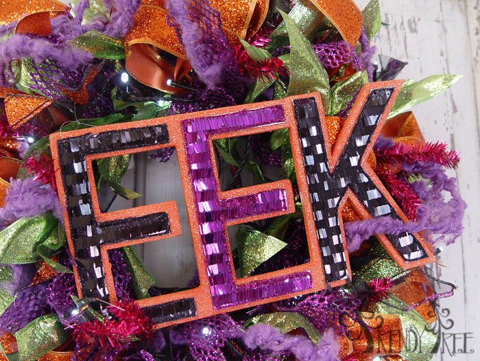 Halloween Ribbon Wreath Tutorial