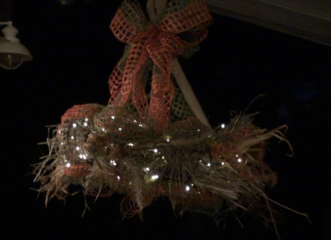 Hay Wreath Chandelier