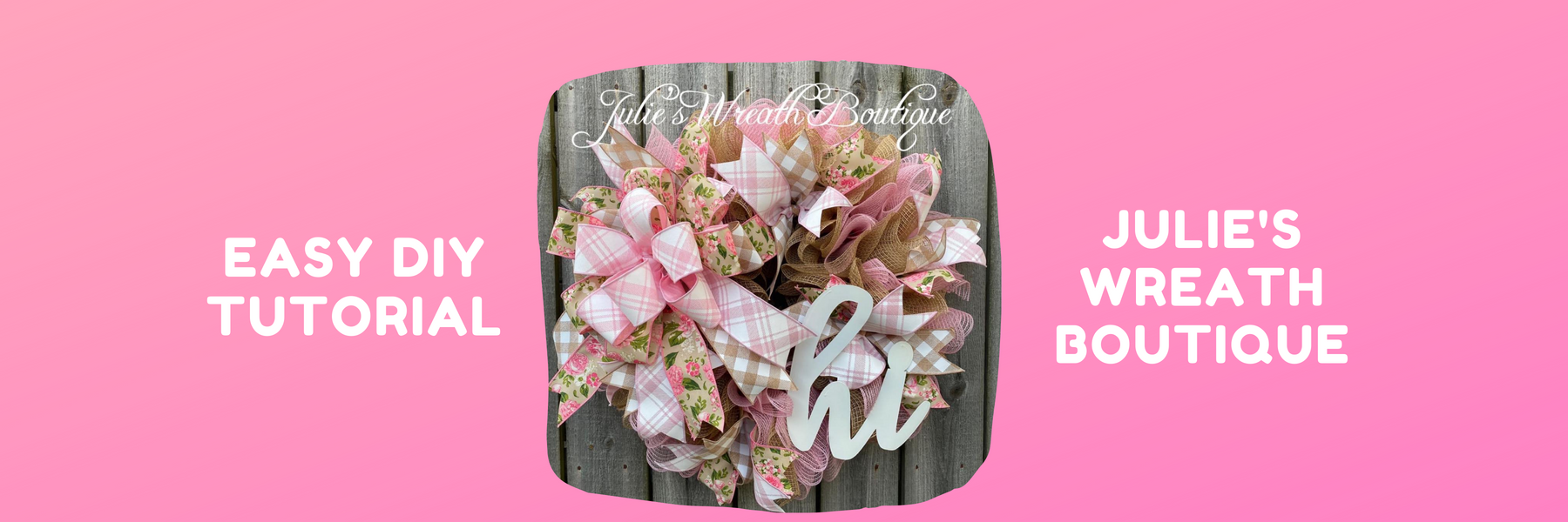 Easy DIY Mesh Wreath Tutorial by Julie's Wreath Boutique