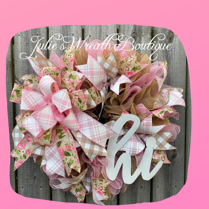 Easy DIY Mesh Wreath Tutorial by Julie's Wreath Boutique