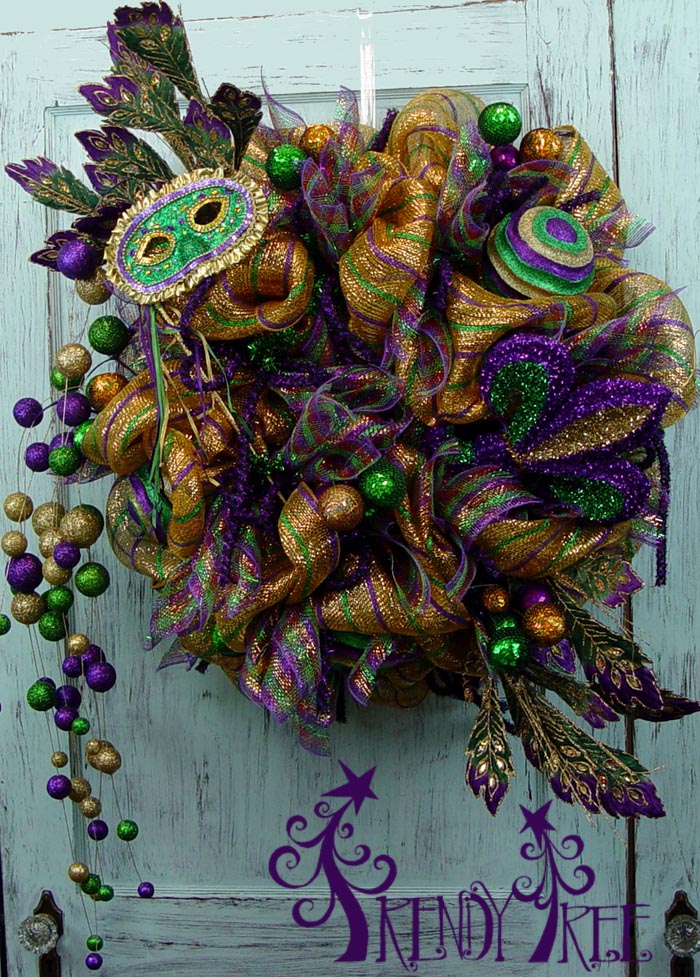 Mardi Gras Wreath Tutorial