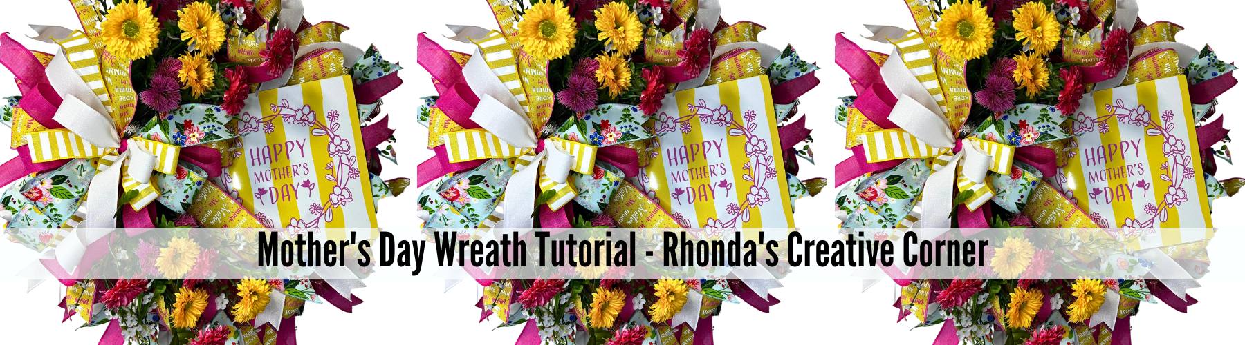 mother's day wreath tutorial by rhonda's creative corner