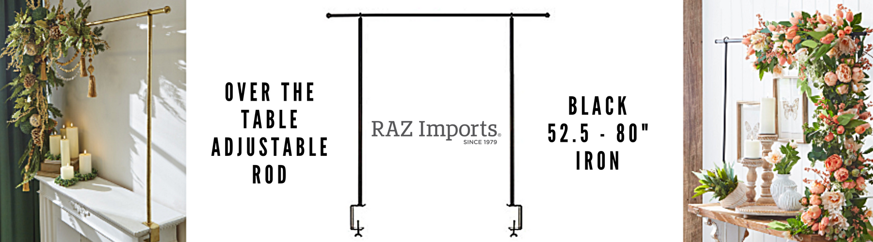 over the table adjustable rod for decorating