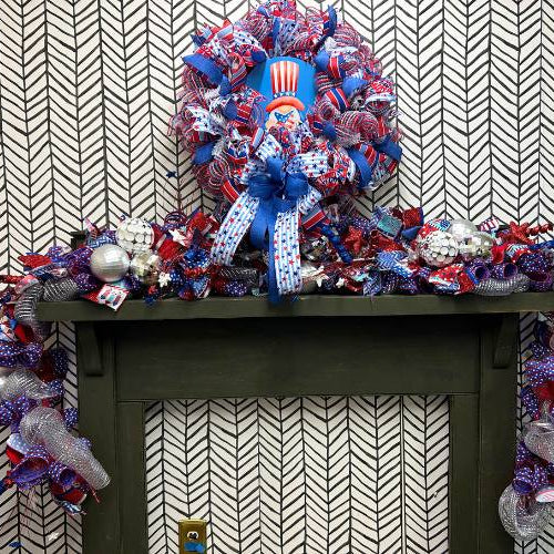 patriotic disco ball garland tutorial