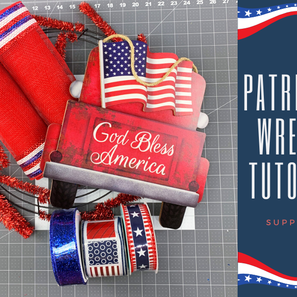 Deco Mesh Patriotic Wreath