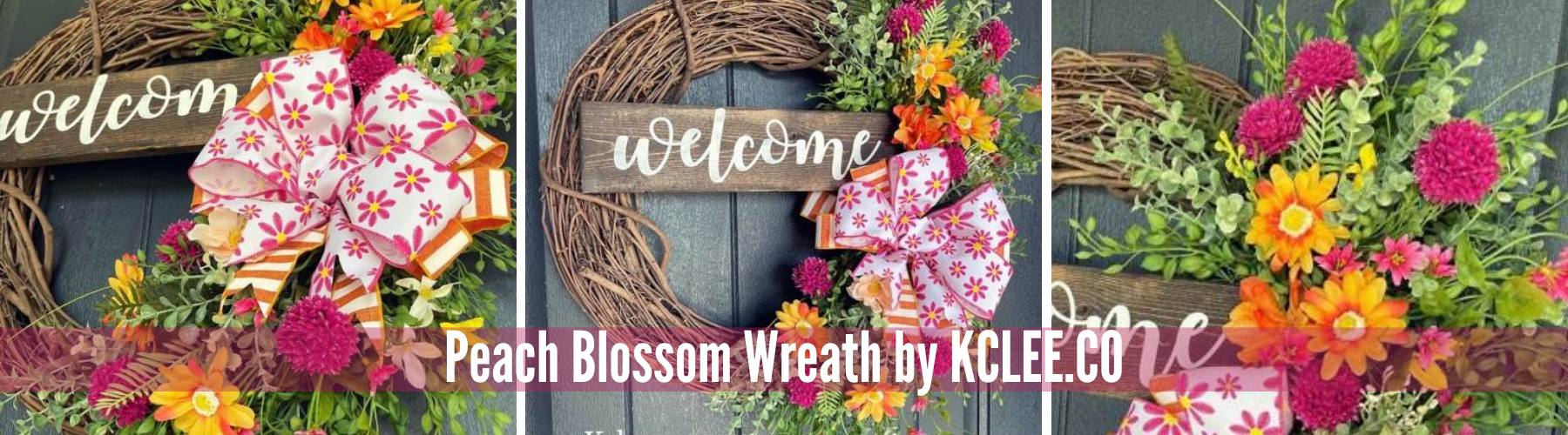 peach blossom grapevine wreath tutorial