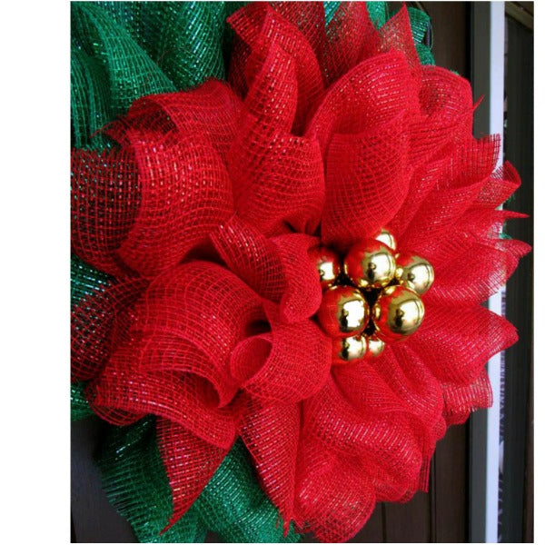 Poinsettia Mesh Wreath Tutorial