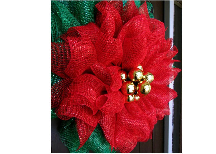 Poinsettia Mesh Wreath Tutorial