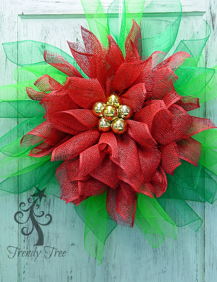 Poinsettia Wreath Tutorial