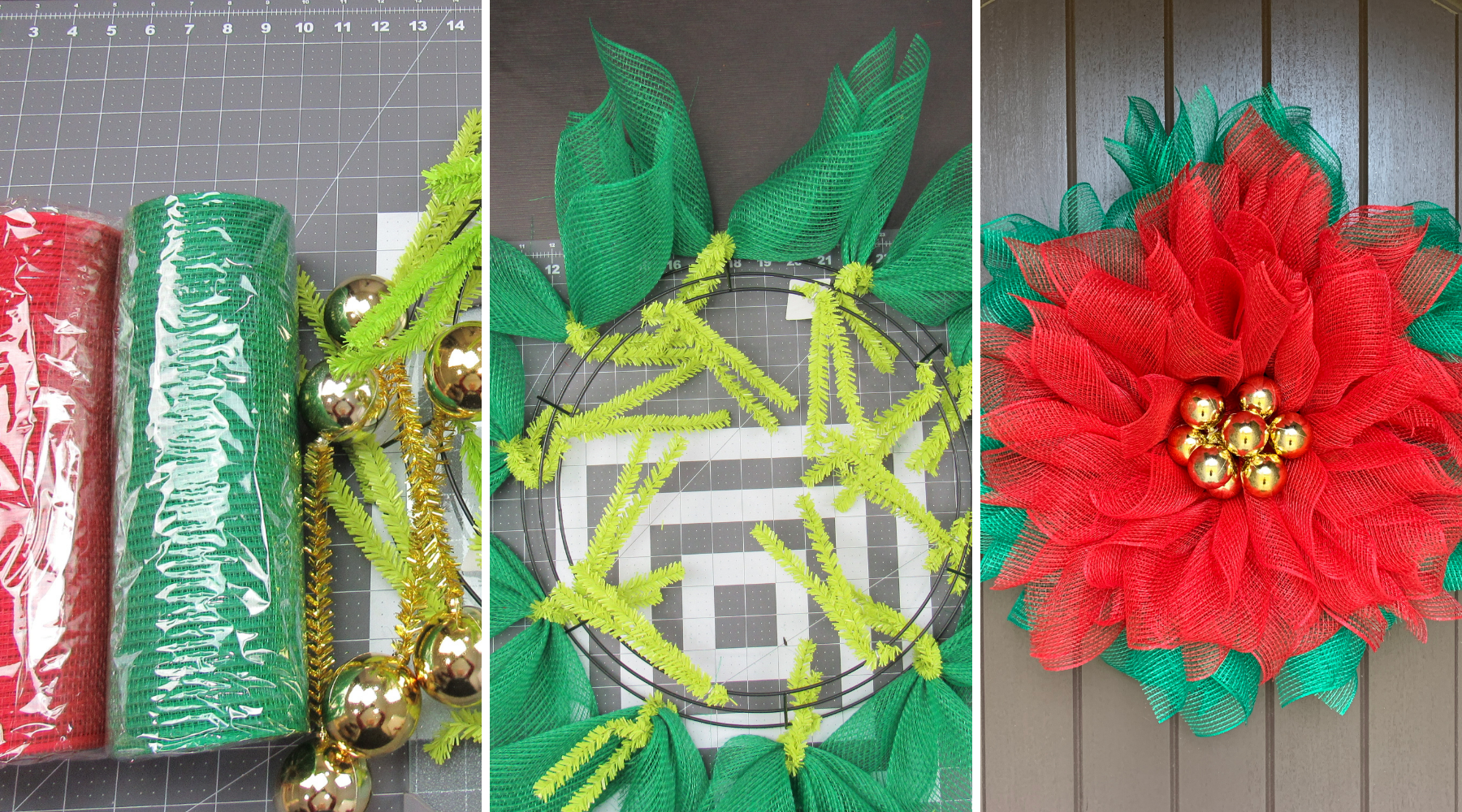 Poinsettia Faux Burlap Wreath Tutorial 2020