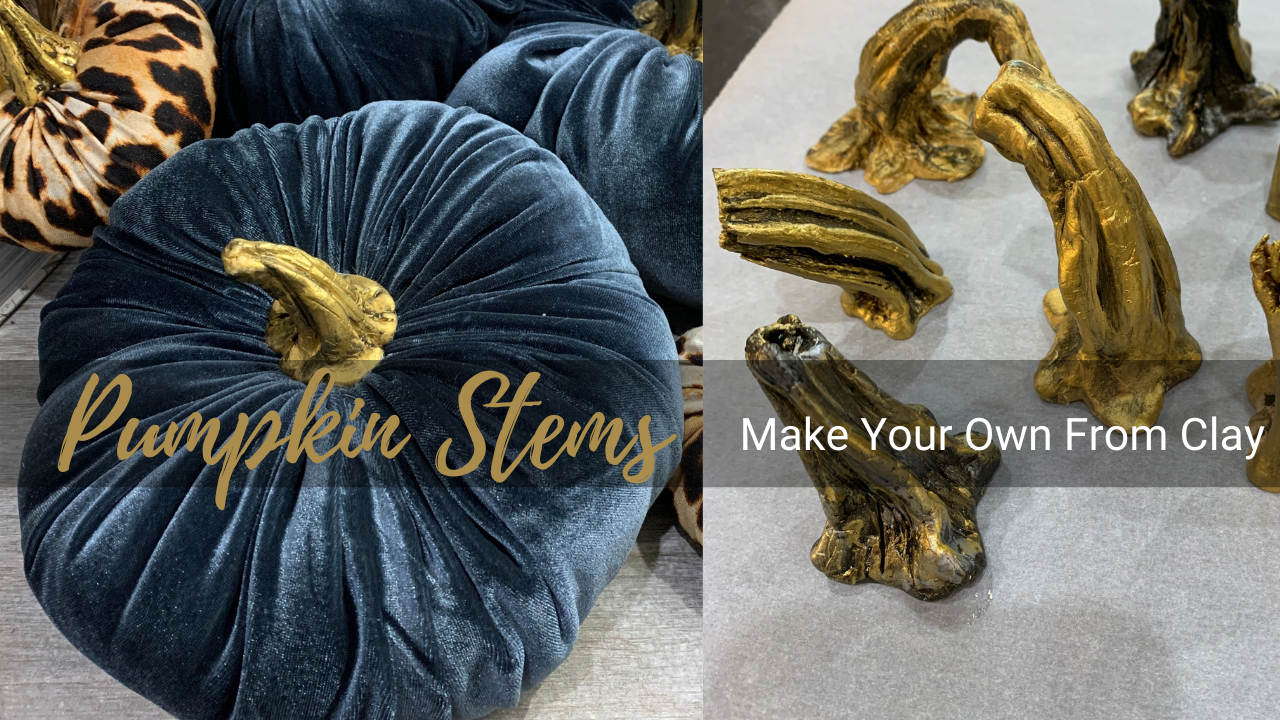 Make Your Own Pumpkin Stems from Clay