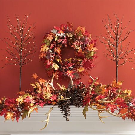 RAZ Autumn Mantle Display Using the Antler Sprays