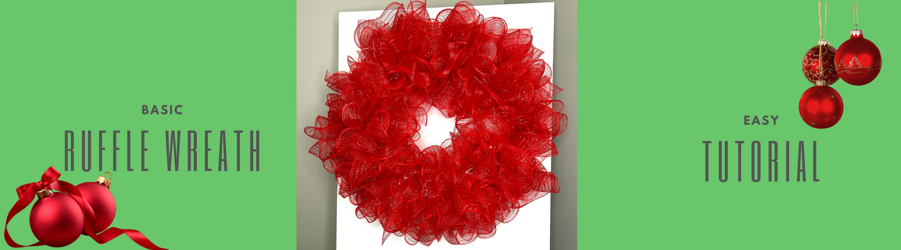 tutorial for basic ruffle wreath using deco mesh