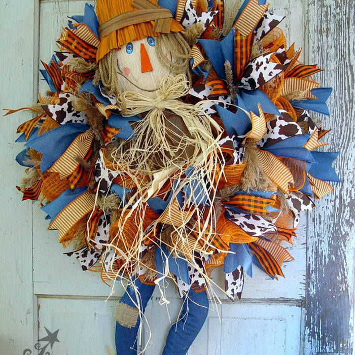 DIY Scarecrow Wreath with Legs