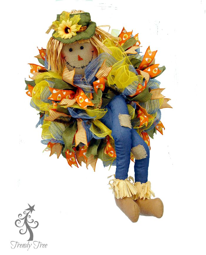 DIY Scarecrow on a 10" Wreath 2015