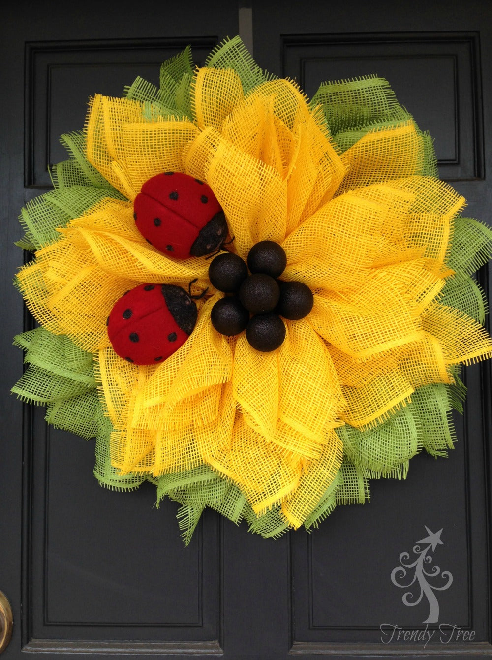 Sunflower Ladybug Wreath 2016