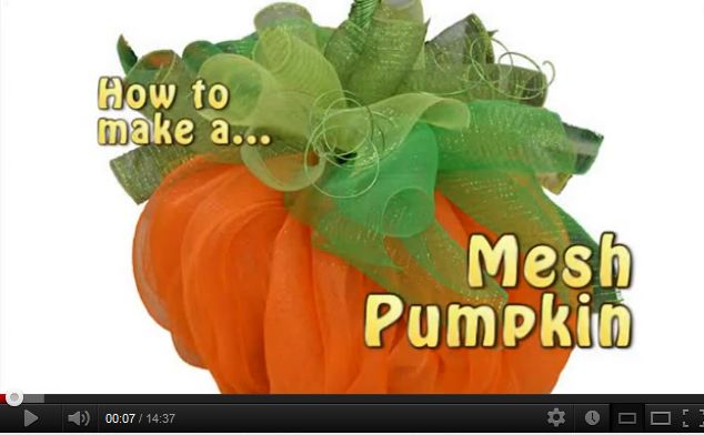 Deco Mesh Pumpkin Video by Trees N Trends