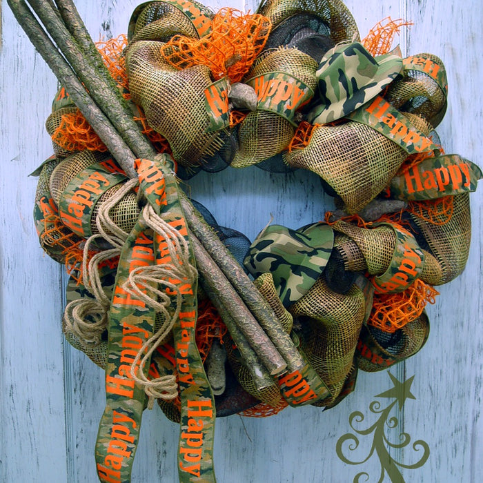 DIY Camo Wreath Tutorial