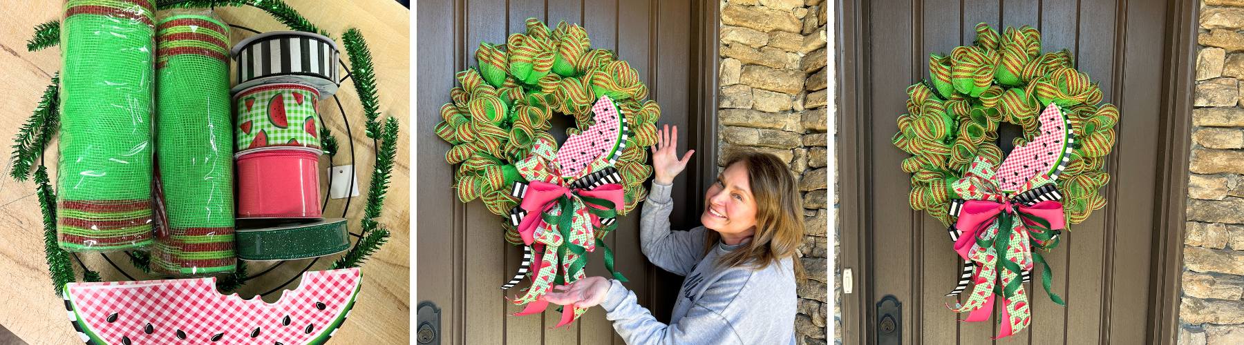 deco mesh watermelon wreath