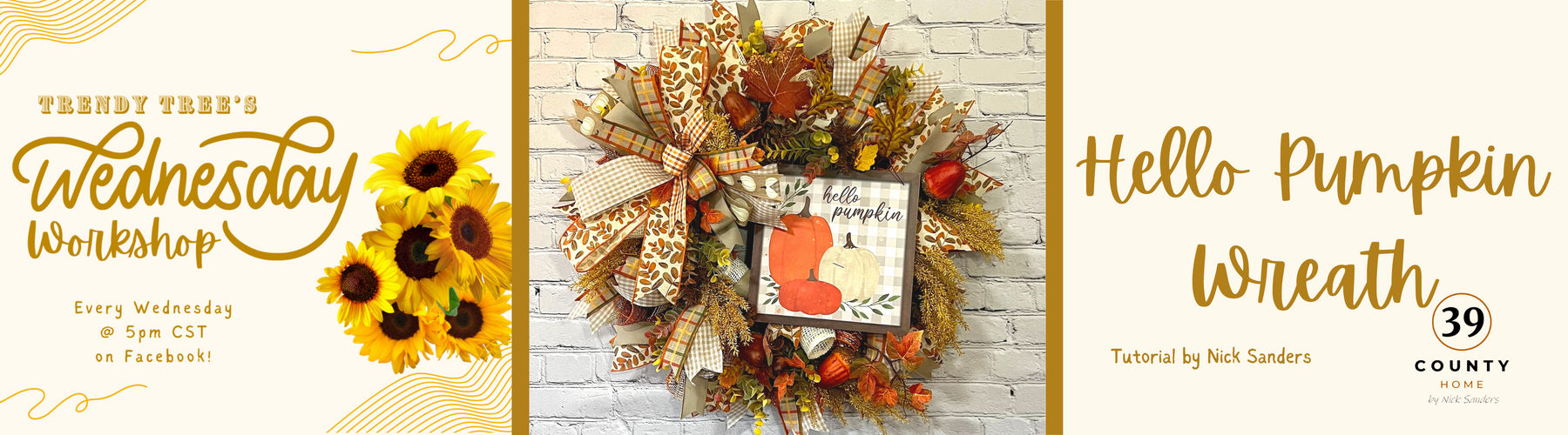 trendy tree wednesday workshop hello pumpkin wreath tutorial