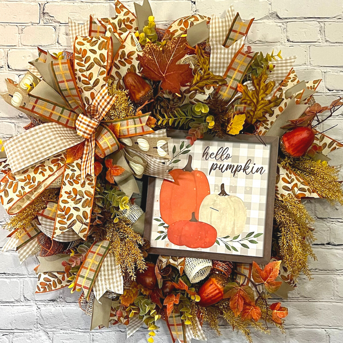 trendy tree wednesday workshop hello pumpkin wreath tutorial