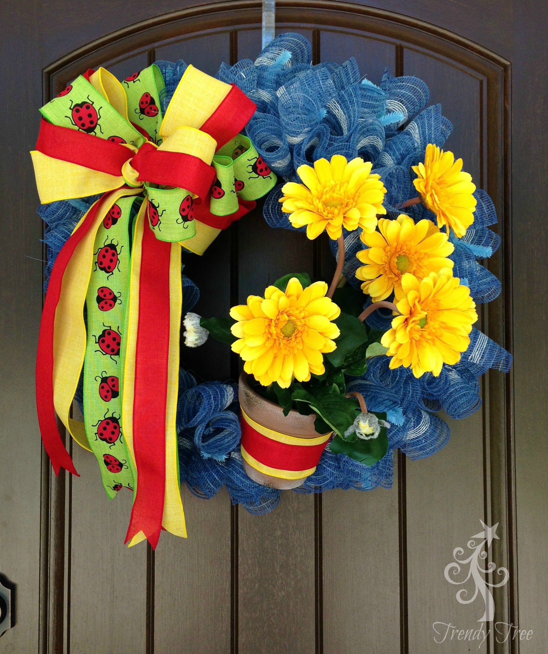 Yellow Gerbera Daisy Wreath Tutorial