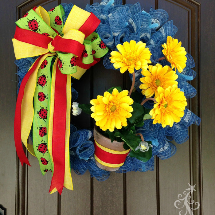 Yellow Gerbera Daisy Wreath Tutorial