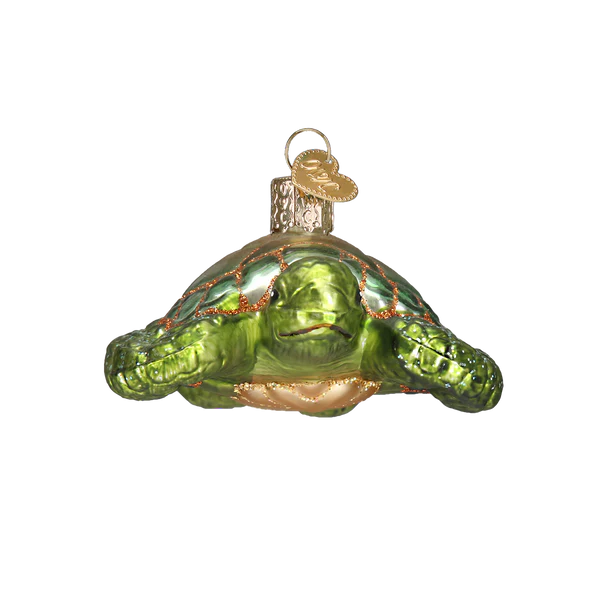 Green Sea Turtle Ornament Old World Christmas Ornament 12167