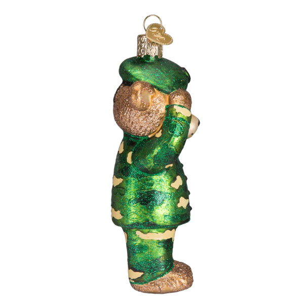 Army Bear Old World Christmas Ornament 12402