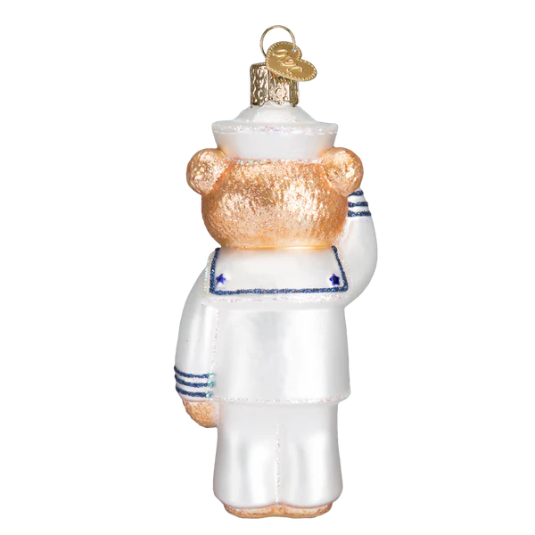 Navy Bear Ornament Old World Christmas 12404