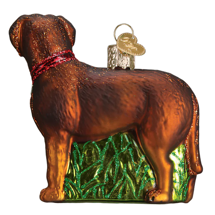 Standing Chocolate Lab  Old World Christmas Ornament 12508