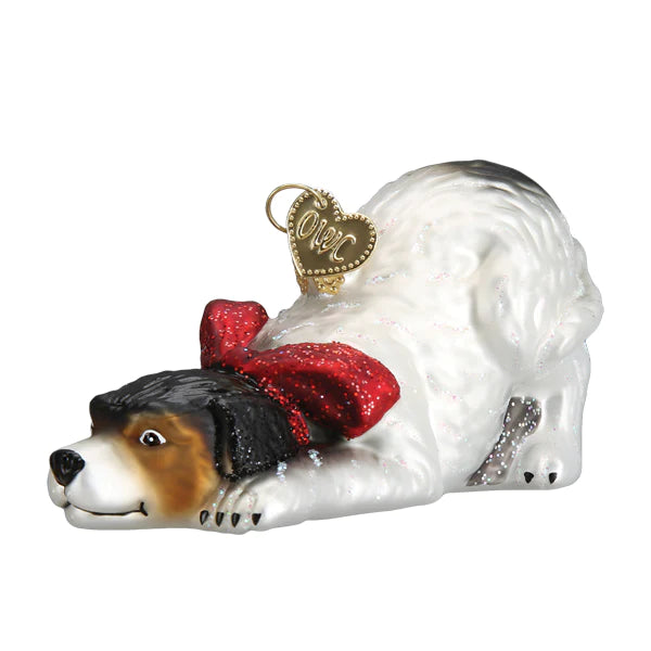 Norman Rockwell Signature Dog Ornament Old World Christmas  12666