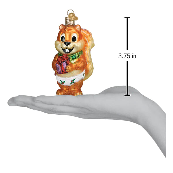 Silly Christmas Squirrel Ornament Old World Christmas  12683