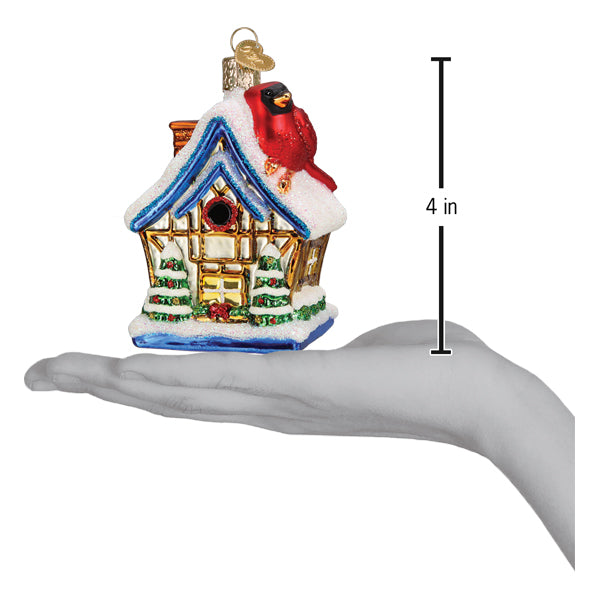 Cardinal Birdhouse Old World Christmas Ornament 16149