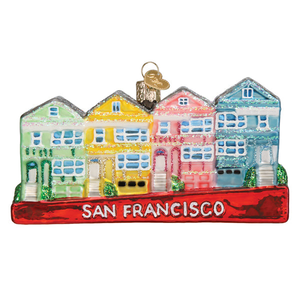 San Francisco Painted Ladies Old World Christmas Ornament 20137